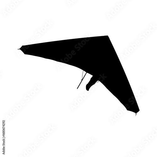 Hang glider silhouette - vector illustration