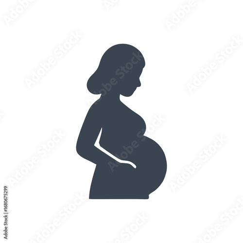 Pregnant Mother Silhouette Icon