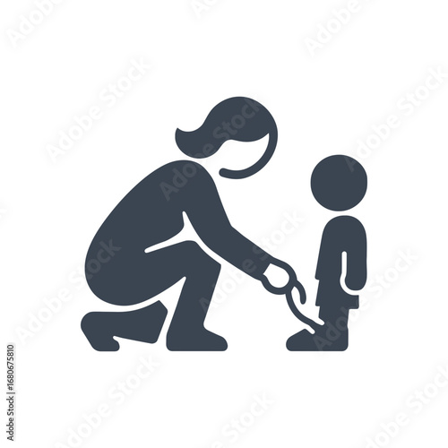 Mother Teaching Tie Icon