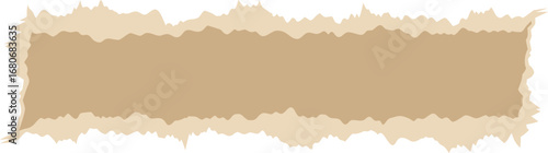 Realistic torn paper edge overlay effect for vintage and grungy design projects vector