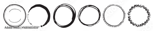 hand drawn circle vector shapes