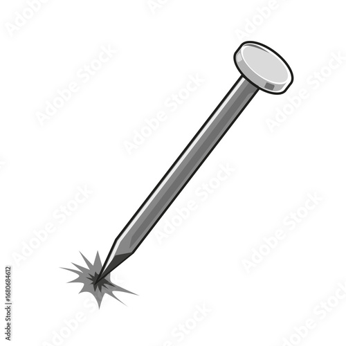 Illustration nail. with punched holes. Good for candidate election designs