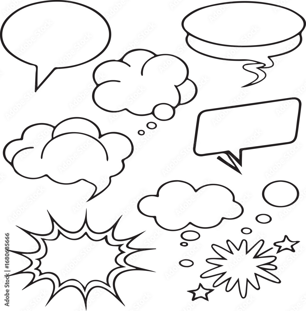 Fototapeta premium Comic Speech Bubble Vector Set