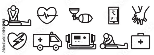 Cpr vector illustration hospital