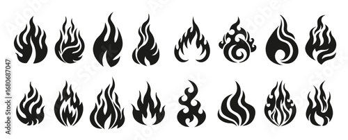 Fire Icons Collection vector