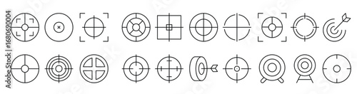 Sniper Target and Aim Related Image Collection vector