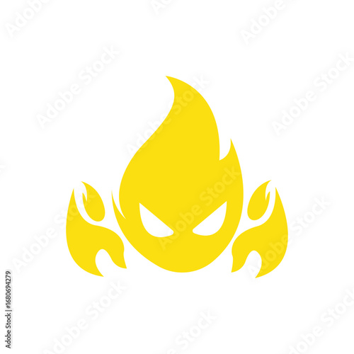 Game fire mascot esport logo design, Logo fire devil.