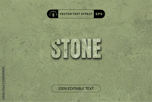 Stone text effect for construction with cement style