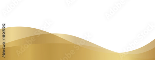 Elegant golden waves. Modern and luxurious vector graphic with transparence layers is perfect for a certificate border, banner footer or presentation