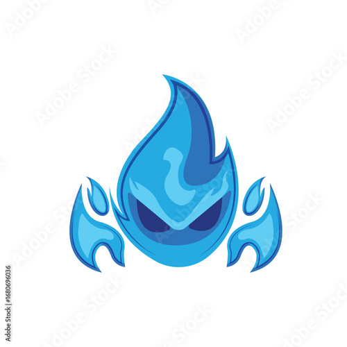 Game fire mascot esport logo design, Logo fire devil.