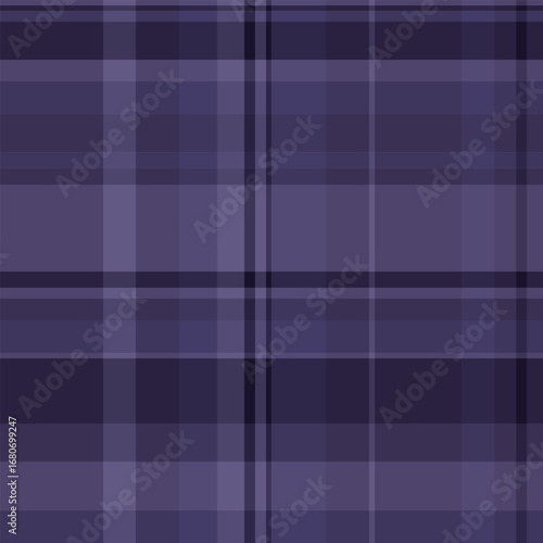 Elegant plaid check seamless, cold fabric background pattern. Style texture vector textile tartan in indigo and dark colors.