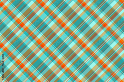 Colorful plaid pattern. Versatile backdrop for textiles, packaging, or graphic designs. Suggests warmth, heritage, and a classic yet vibrant aesthetic.