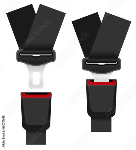 car protection seat belt cartoon stock vector illustration isolated on white background