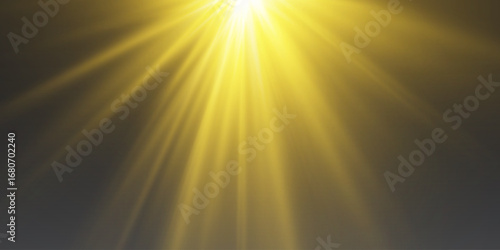 The effect of bright golden sun rays and light.