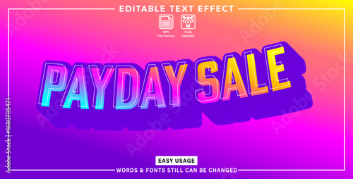 Graffiti style editable text effect payday sales