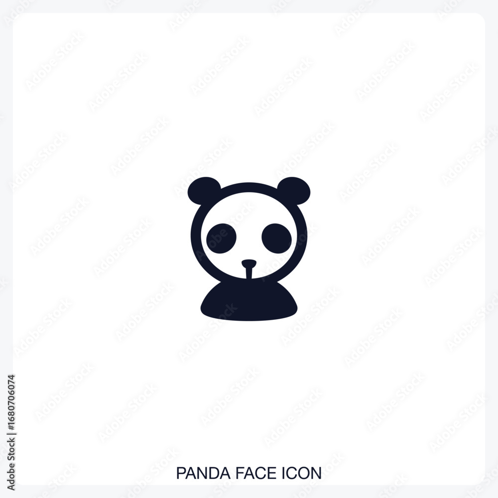 Naklejka premium Panda Face Icon