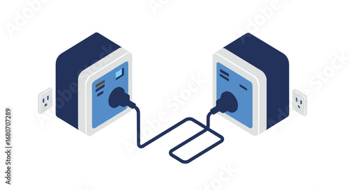 Modern device connection concept with isometric cable design
