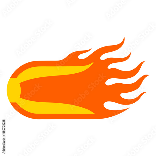 retro motorbike fuel tank graphic with orange