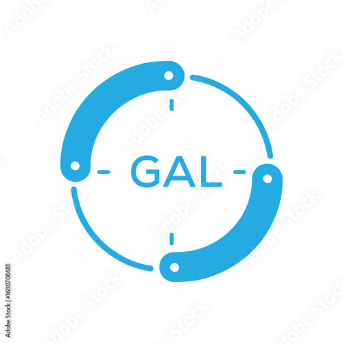 GAL Modern Company logo. GAL Circular Technology Logo design for entrepreneur and business. GAL best icon Digital Branding.

