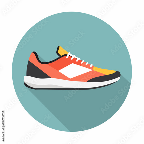 Stylish sneakers vector illustration for men featuring a pair of casual sport shoes with a new design