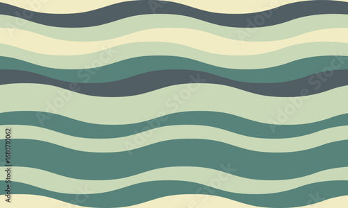 Serene abstract wavy stripes in calming pastel greens and blues.  Perfect for backgrounds, website design, or textile prints. Evokes feelings of peace, flow, and nature.