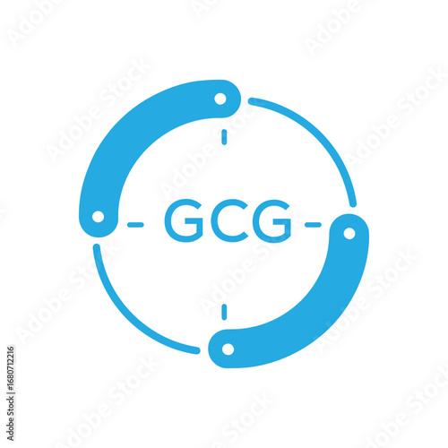 GCG Modern Company logo. GCG Circular Technology Logo design for entrepreneur and business. GCG best icon Digital Branding.
