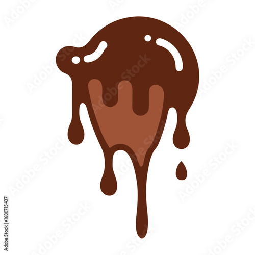 chocolate sauce dripping vector illustration
