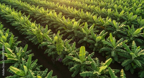 Banana Plantation Aerial View.