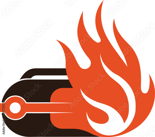 motorcycle fuel tank flame design 