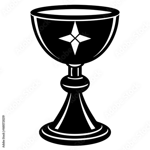 Holy chalice vector silhouette 