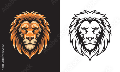 Lion head vector illustration