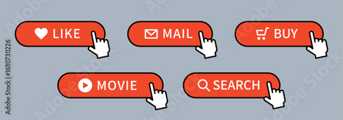 クリックアイコンとボタンデザイン