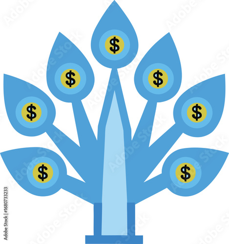 Money Tree Symbolizing Financial Growth and Wealth