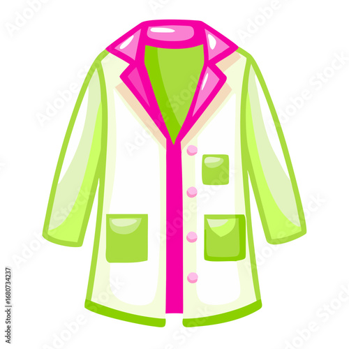 Lab coat icon for scientific and medical work
