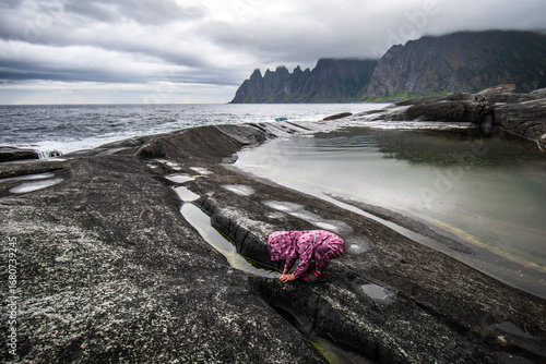 Baby adventurer behind the arctic circle