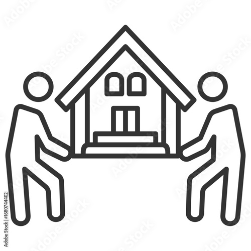 Moving Outline Icon