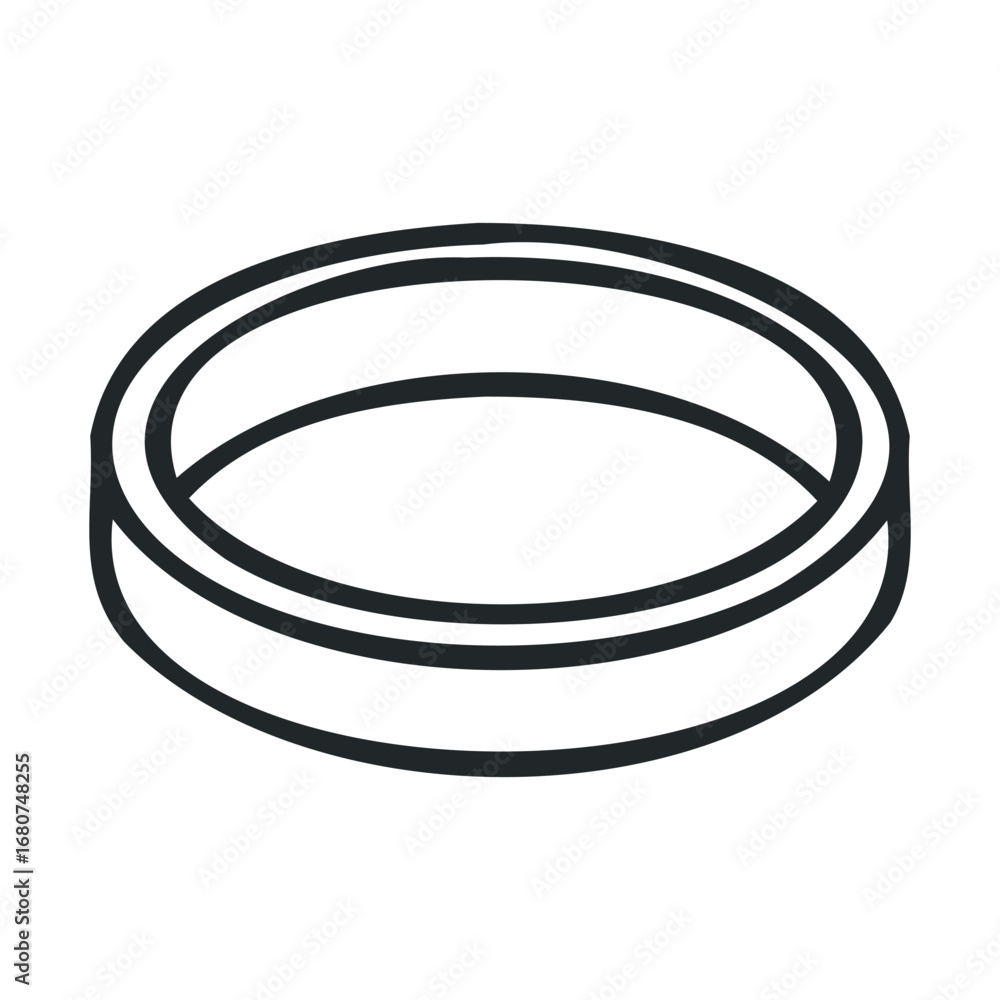 Fototapeta premium Simple circular band for crafts and home decor projects. Vector illustration