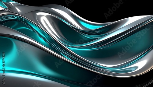 Abstract metallic waves