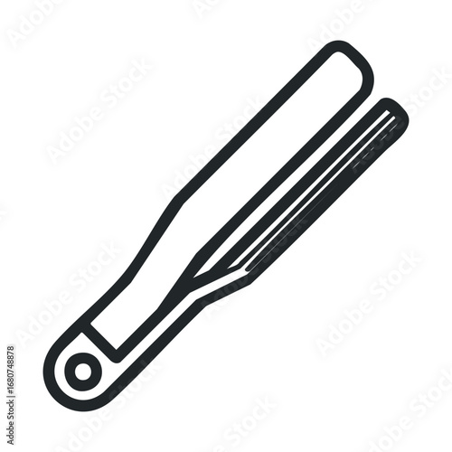 Simple hair straightener for salon or personal use during styling. Vector illustration