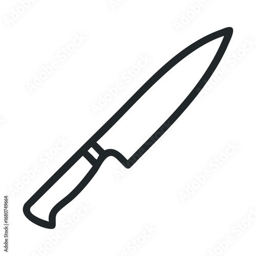 Kitchen tool for cooking with a sharp blade design. Vector illustration