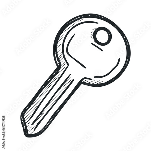 Key design for security and access in home and office settings. Vector illustration