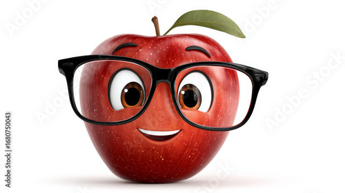 Wallpaper Mural Apple with 3d character face, transparent background Torontodigital.ca