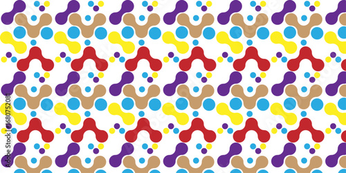 Abstract beautiful colorful dots and meatball wallpaper. vector pattern structure technology flower element floral textile cloth fabric decorative creative background.	