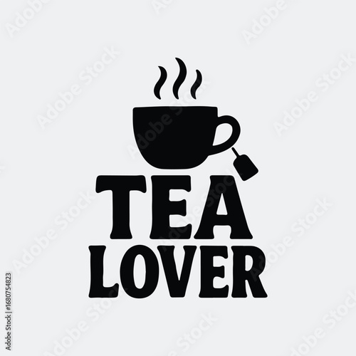Silhouette tea cup tea lover creative concept for t shirt design