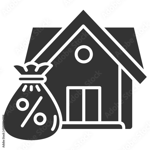 Mortgage Glyph Icon