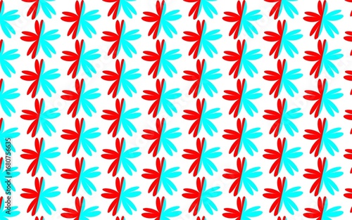 red and royal color dark colorful cream background beautiful flower seamless pattern 