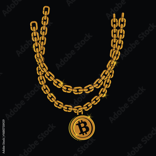 bitcoin neclace chain rapper music.eps