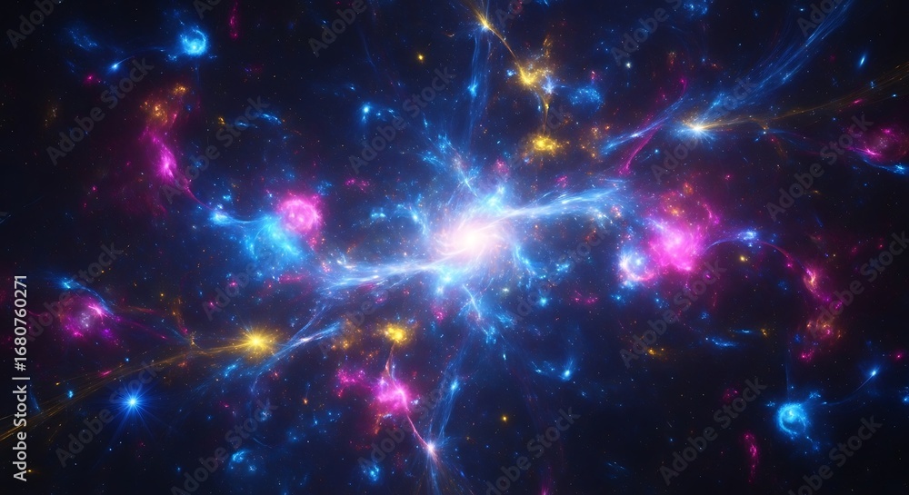 Obraz premium Abstract Cosmic Energy Explosion.