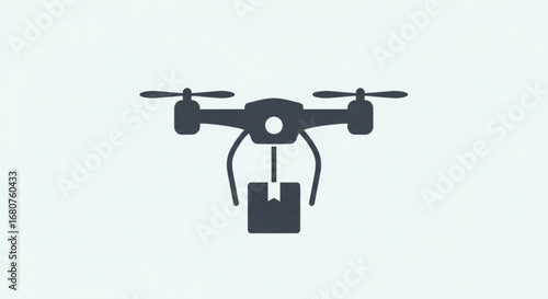 Drone delivering a package, , showcasing modern technology and logistics solutions for fast delivery