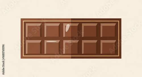 Chocolate bar, a sweet dessert food with cocoa and sugar for snack